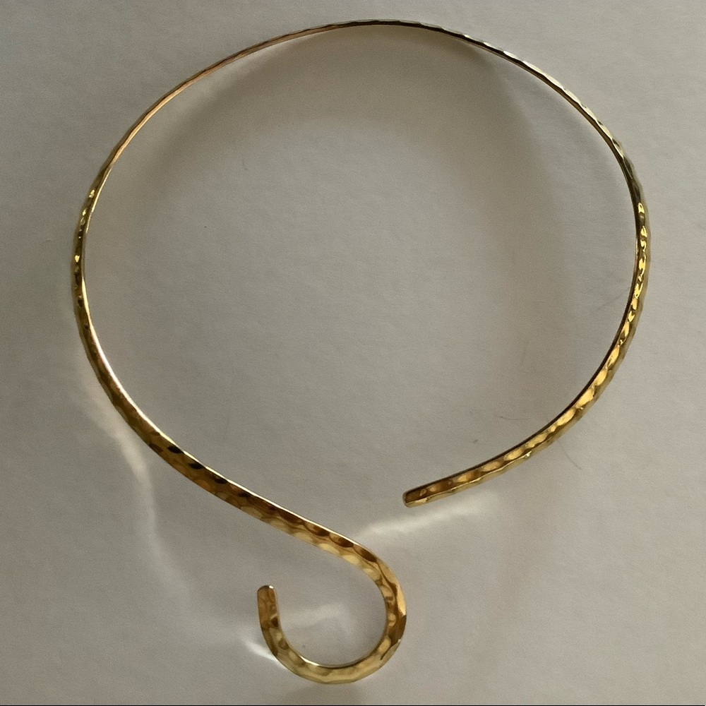 Brass Swirl Choker Necklace - Picture 2 of 4